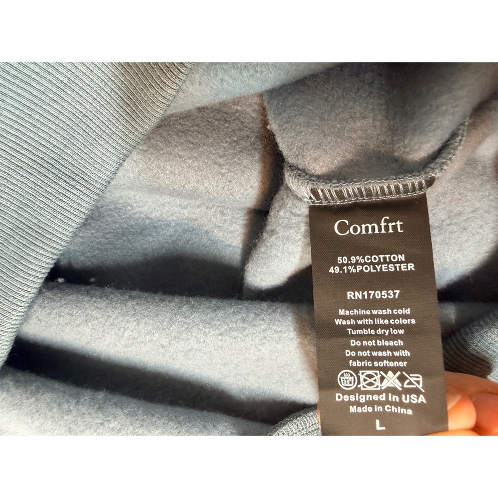 Comfrt Hoodie Sweatpants Set Blue Unisex L top M bottom Signature Oversized Soft - Picture 6 of 12